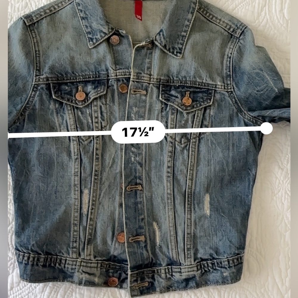 H&M Divide Jean jacket. . small size 100%cotton - Picture 9 of 13